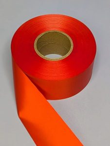 PS901C Лента сатиновая ярко-красная 80мм х 200м