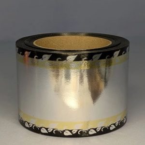 Лента Лиана металлизированная серебро (желтая) 8/50